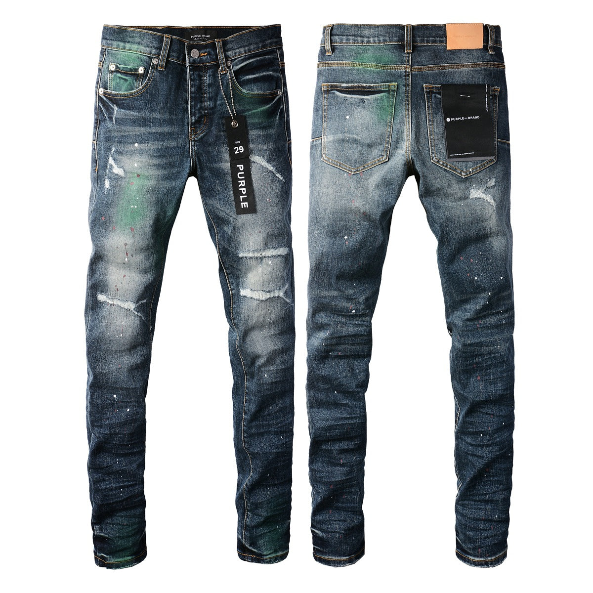 Jean stretch bleu 9070 avec élasticité moyenne et coupe sur toute la longueur