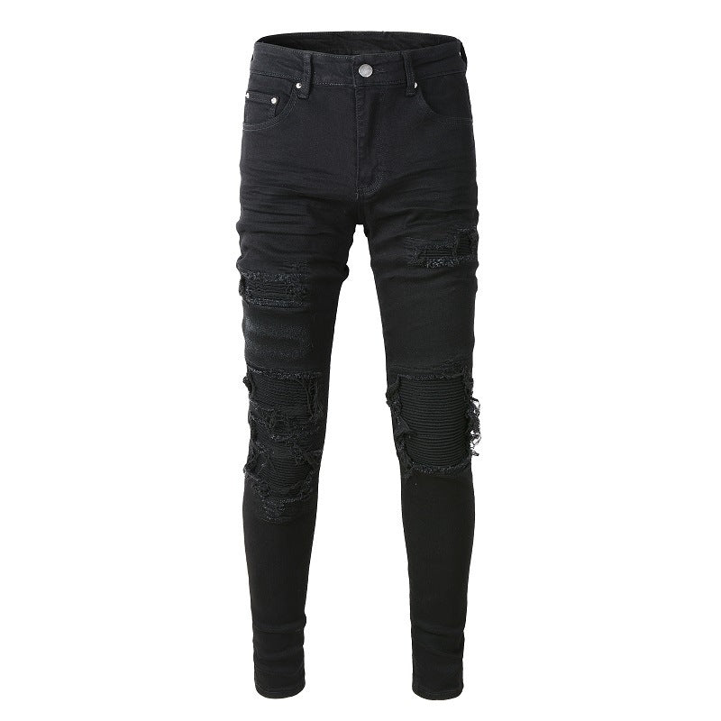 569 Street Ripped Patch Stretch Slim High Street Jeans