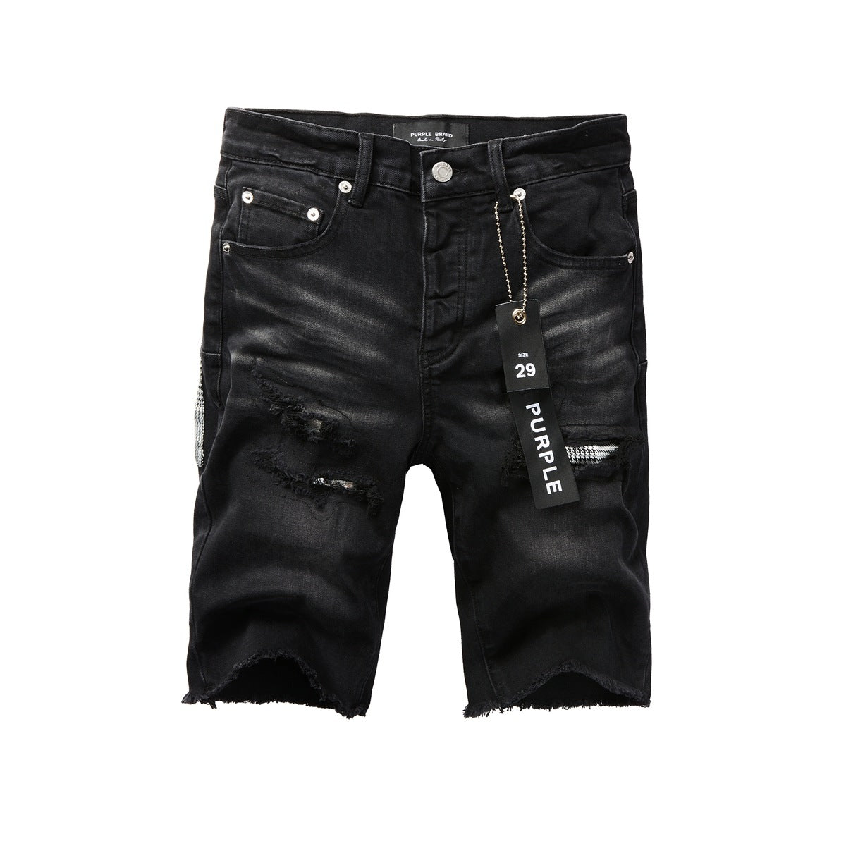 Shorts vaqueros negros 5001 de estilo clásico y ajuste cómodo