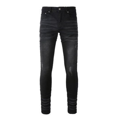 Jean slim stretch pour l'automne et l'hiver avec un design simple et polyvalent 8825