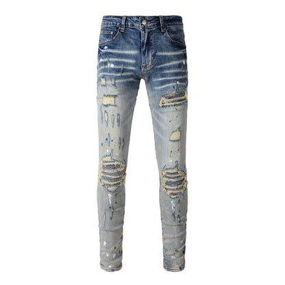 Nouveaux jeans pour hommes Splash-ink Personality Fashion Jeans