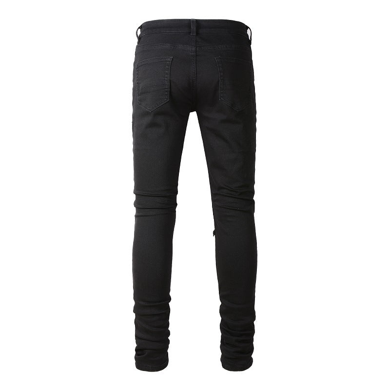 Jeans 8520 High Street Street Hole Patch Jeans Slim Élastique 