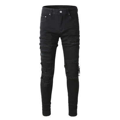 569 Street Ripped Patch Stretch Slim High Street Jeans