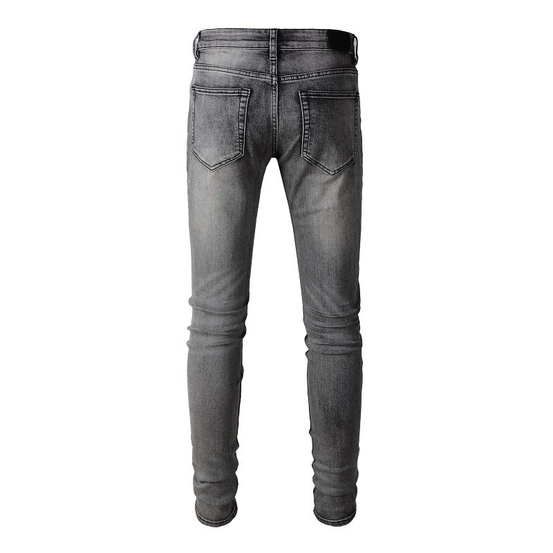 1319 High Street Jeans Dark Gray Men's Slim fitting Small footed Jeans