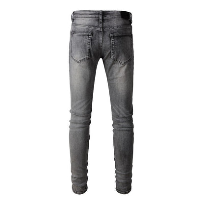 1319 High Street Jeans Dark Gray Men's Slim fitting Small footed Jeans