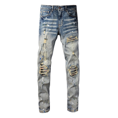 Nouveaux jeans pour hommes Splash-ink Personality Fashion Jeans