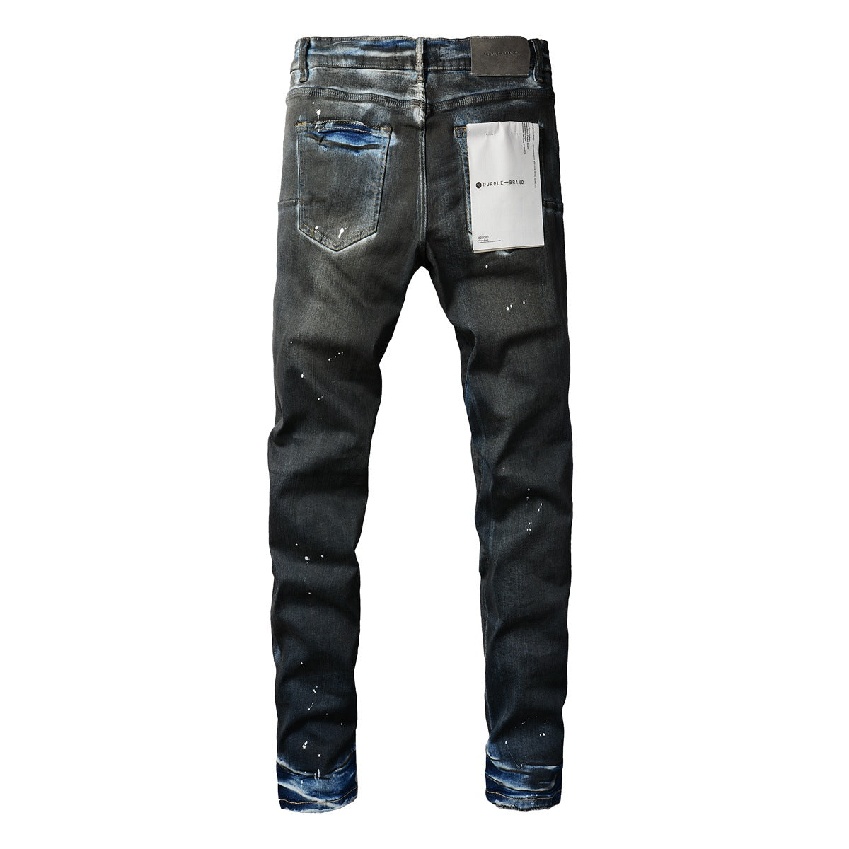Jean skinny violet pour homme avec détails déchirés 9051 Pantalon de motard en denim tendance avec patchs et motif imprimé