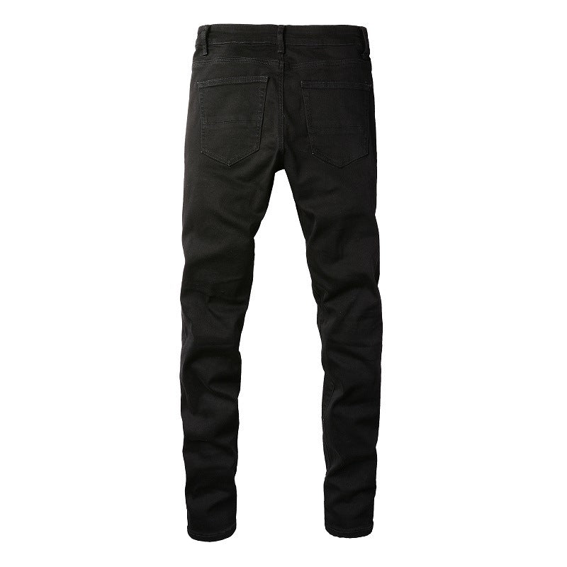 Jean slim élastique déchiré argenté High Street Small Foot (877-8837)