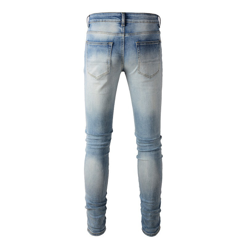 1308 High Street Jeans, Hot Drilling, Ripped, Slim and Thin Jeans