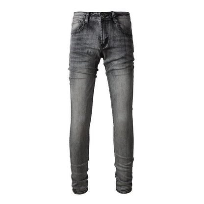 1319 High Street Jeans Dark Gray Men's Slim fitting Small footed Jeans