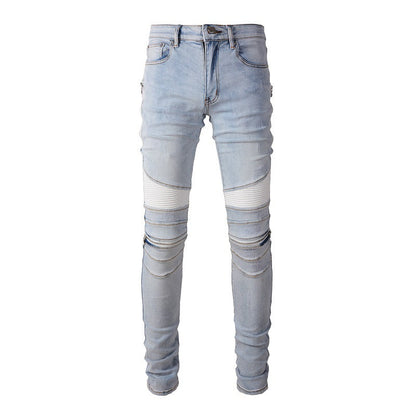 Jeans Retro Jeans Locomotive Style Men's Jeans Slim #6630